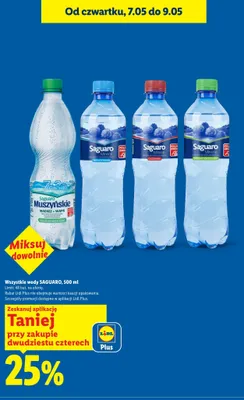 Woda mineralna Saguaro Mineral niegazowana promocja w Lidl