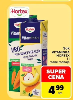 Sok Vitaminka marchew truskawka jabłko Hortex promocja w Carrefour
