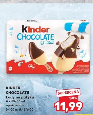 Lody na patyku Kinder Chocolate promocja w Kaufland