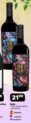 Wino czerwone wytrawne Seda Monastrell hiszpańskie promocja w Netto