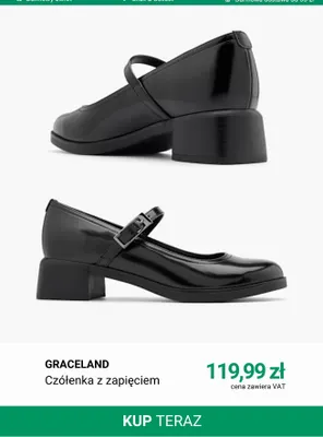 Czółenka z zapięciem Graceland promocja w Deichmann