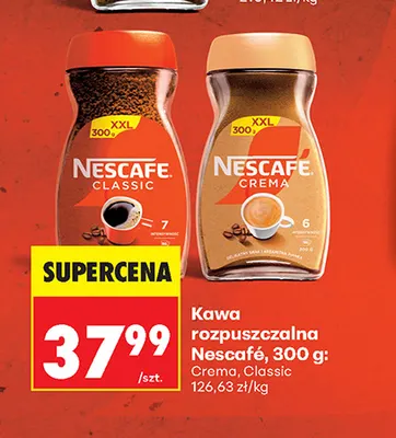 Kawa rozpuszczalna Nescafé Crema promocja w Biedronka