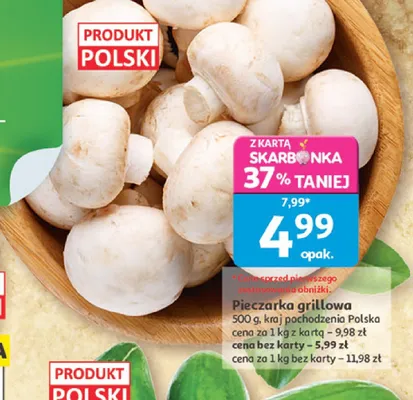 Pieczarka grillowa polska promocja w Auchan