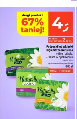 Podpaski Naturella Ultra Night promocja w Dealz