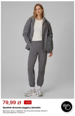 Spodnie dresowe joggery damskie promocja w 4F