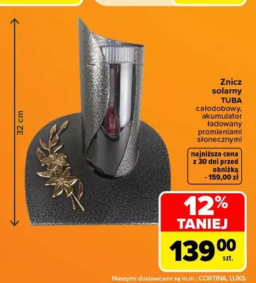 Znicz solarny Tuba promocja w Carrefour