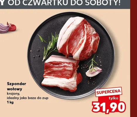 Szponder wołowy krojony promocja w Kaufland