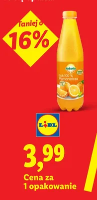Sok pomarańczowy Solevita promocja w Lidl
