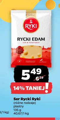 Ser Rycki w plastrach Ryki promocja w Netto