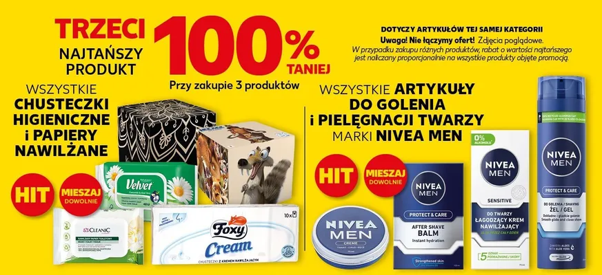 Chusteczki higieniczne różne rodzaje promocja w Kaufland