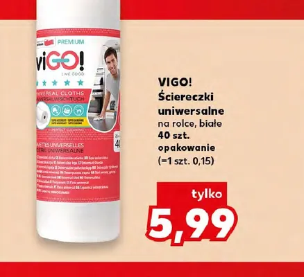 Ściereczki uniwersalne na rolce białe Vigo! promocja w Kaufland