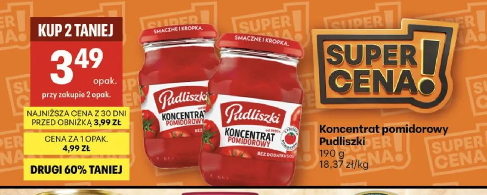 Koncentrat pomidorowy Pudliszki promocja w Delikatesy Centrum
