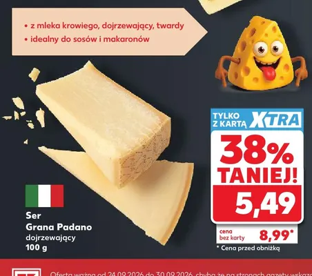 Ser Grana Padano dojrzewający promocja w Kaufland