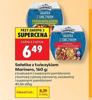 Sałatka z tuńczykiem z komosą ryżową czerwoną soczewicą i suszonymi pomidorami Marinero promocja w Biedronka