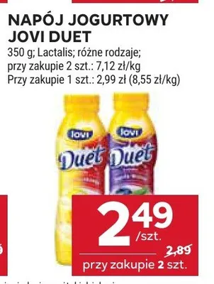 Napój jogurtowy jovi duet promocja w Stokrotka