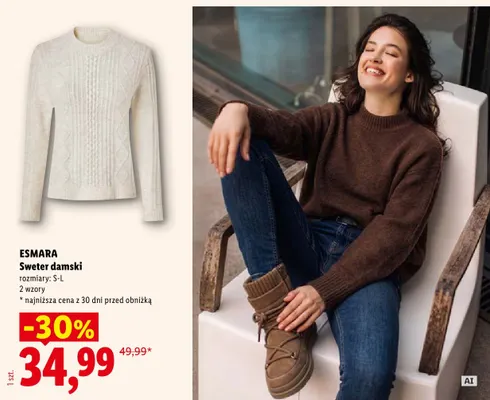 Sweter damski Esmara promocja w Lidl