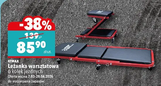 Leżanka warsztatowa z kółek jezdnych promocja w Biedronka