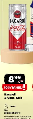 Drink Bacardi & Coca-Cola 5% promocja w Netto