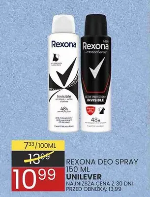 Rexona deo spray promocja w Wafelek