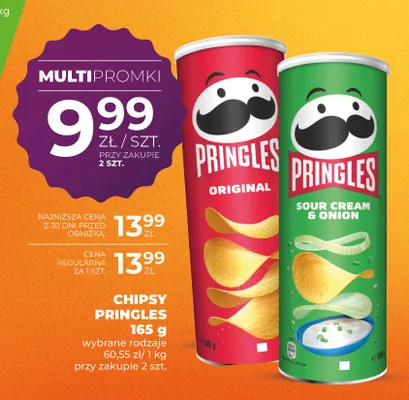 Chipsy Pringles Original promocja w Duży Ben