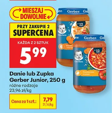 Danie lub zupka różne rodzaje promocja w Biedronka