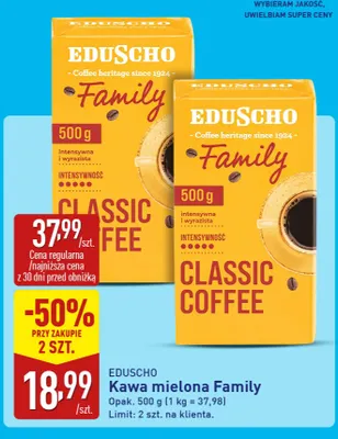 Kawa mielona Eduscho Family promocja w Aldi