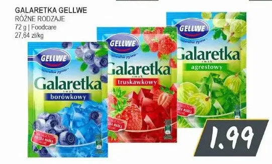 Galaretka Gellwe borówkowy promocja w Słoneczko