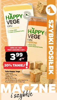 Tofu naturalne Happy Vege promocja w Netto