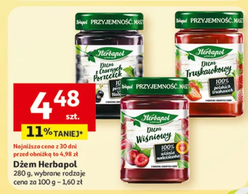 Dżem, różne rodzaje promocja w Auchan