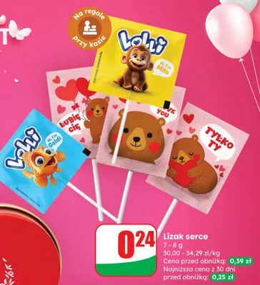 Lizak serce promocja w Dino