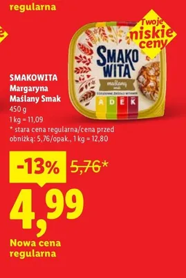 Margaryna Smakowita Maślany Smak promocja w Lidl