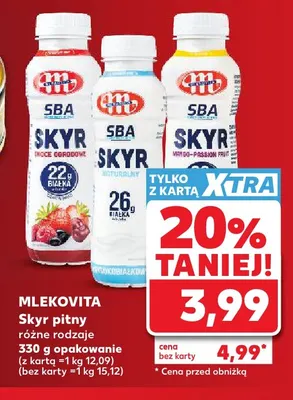 Skyr pitny owoce ogrodowe Mlekovita promocja w Kaufland
