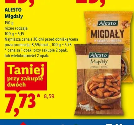 Migdały Alesto promocja w Lidl