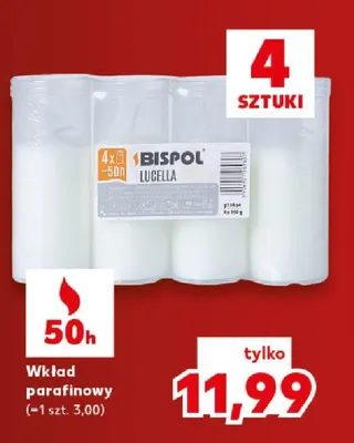 Wkład parafinowy Bispol 4-pak promocja w Kaufland