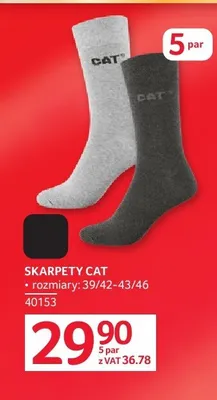 Skarpety CAT 5-pak promocja w Selgros