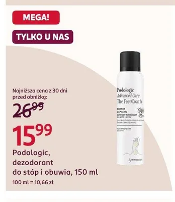 Dezodorant do stóp i obuwia Podologic promocja w Rossmann