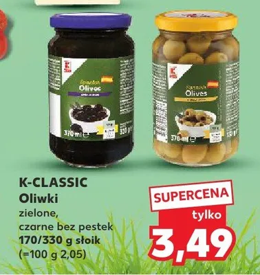 Oliwki zielone, czarne bez pestek promocja w Kaufland