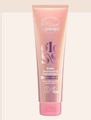 Krem do włosów ekstremalnie wygładzający lustrzany efekt tafli OnlyBio Hair in Balance Gloss promocja w Rossmann