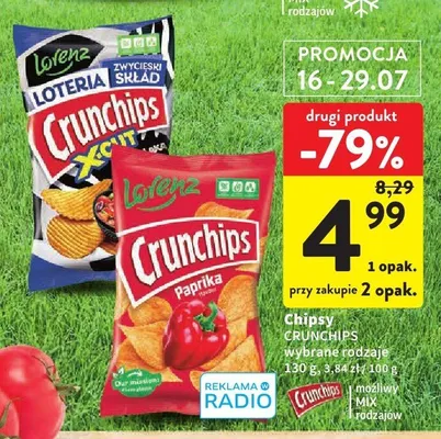 Chipsy Crunchips X-Cut promocja w Intermarche