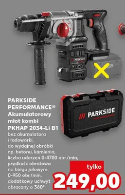 Akumulatorowy młot kombi Parkside Performance PKHAP 2034-Li B1 bez akumulatora i ładowarki promocja w Kaufland