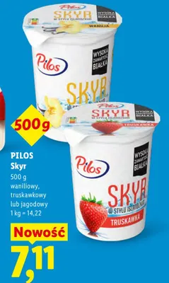 Skyr Pilos truskawkowy promocja w Lidl
