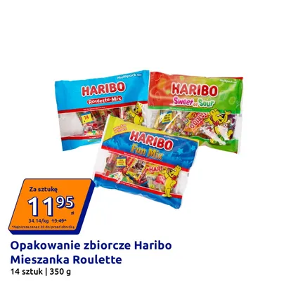 Żelki Haribo Mieszanka Roulette 14-pak promocja w Action