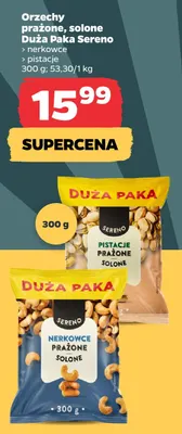 Orzechy prażone solone nerkowce Duża Paka Sereno promocja w Netto