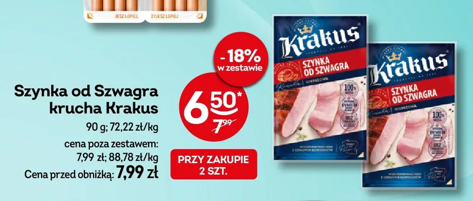 Szynka od Szwagra krucha Krakus promocja w Żabka