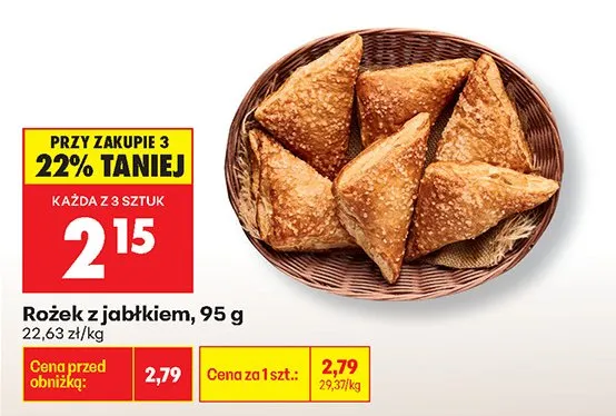 Rożek z jabłkiem promocja w Biedronka