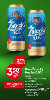 Piwo bezalkoholowe Žatecký Nealko promocja w Żabka