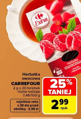Herbatka owocowa Carrefour promocja w Carrefour Market