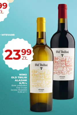 Wino czerwone półsłodkie Old Tbilisi Alazani promocja w Duży Ben