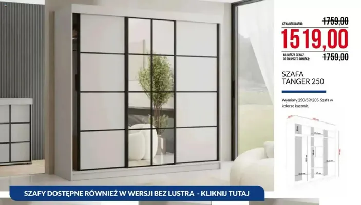 Szafa Tanger 250 promocja w Abra Meble