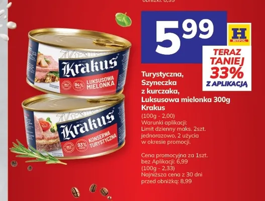 Konserwa Szyneczka z kurczaka Krakus promocja w Hitpol